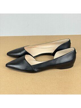 Cole Haan Bambra D'Orsay Skimmer Flats Womens 9.5 Black Slip On Pointed Toe